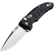 Hogue 24110 Auto A01 Microswitch Button Tumbled Drop Point Knife Black Handles
