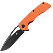Kansept  1001B4 Kryo Black Framelock Knife Orange Handles