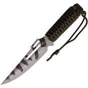 Linton  93048NS Fixed Blade Camo Finish Knife Od Green Handles