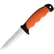 Mikov V1707496 Brigand Classic Satin Fixed Blade Knife Orange and Black Handles