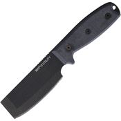 Ontario 8662 Rat 3 Utility Black Fixed Blade Knife Black Handles