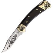Yellowhorse 380 Chief Custom Buck 112 Lockback Knife Ebony Wood Handles
