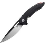 Bestech Knives G50B Ornetta Black Stonewash Linerlock Knife Black Handles