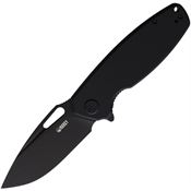 Kubey Knives 322C Tityus Black Linerlock Knife Black Handles