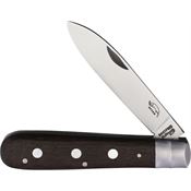 OTTER-Messer Knives 169R 3-Rivet Satin Folding Knife Smoked Oak handles