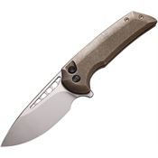 WE Knife Company 054BL4 Mini Malice Button Lock Bead Blast Knife Bronze Handles