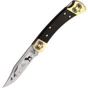 Yellowhorse Knives 377 Ram Custom Buck 110 Lockback Knife Ebony Wood Handles