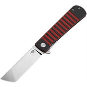 Bestech L04D Titan Tanto Linerlock Knife Red G10/Carbon Fiber Handles