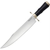 Cold Steel 16DN CS16DN Natchez Bowie Satin Fixed Blade Knife Black Handles