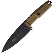 Extrema Ratio 0500BLK Shrapnel One Black Fixed Blade Knife Desert Tan Handles