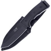 Frost 18325 Special Defense Bowie Black Fixed Blade Knife Black Handles