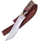 Frost CW418BBWD Wood Satin Fixed Blade Knife Brown Handles