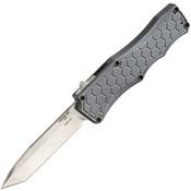 Hogue 34042 Auto Exploit Out-The-Front Tumbled Tanto Knife Gray Handles
