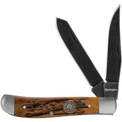 Remington 15642 Small Back Woods Trapper Knife Brown Handles