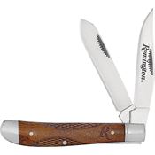 Remington 15658 Woodland Trapper Knife Brown Wood Handles