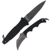 Smith & Wesson P1188453 Neck/Boot Black Fixed Blade Knife Combo Black Handles