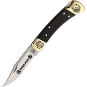 Yellowhorse 395 Bear Custom Buck 110 Lockback Knife Ebony Wood Handles