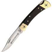 Yellowhorse 403 Black Widow Custom Buck 110 Lockback Knife Ebony Wood Handles