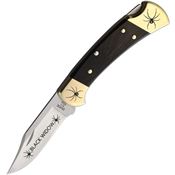 Yellowhorse 404 Black Widow Custom Buck 112 Lockback Knife Ebony Wood Handles