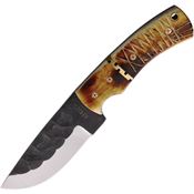 American Hunter 025 Hunter Fixed Blade Knife Torched Bone Handles