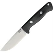 Bark River 07127MBC Bravo 1 LT Field Carbon Fixed Blade Knife Black Handles