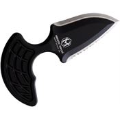 Heretic 0502C Sleight Push Dagger Stonewash Fixed Blade Knife Black Handles