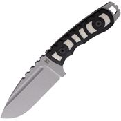 Midgards-Messer 001 Bombur S35Vn Fixed Blade Knife Black/White Handles