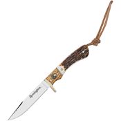 Remington 15655 Guide Jr. Skinner Satin Fixed Blade Knife Brown Handles