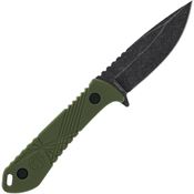 Smith & Wesson P1189666 HRT Black Fixed Blade Knife Green Handles