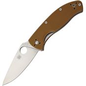 Spyderco 122GPBN Tenacious Linerlock Knife Brown Handles