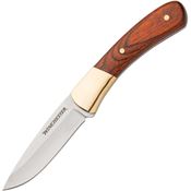 Winchester 6220015W WN6220015W Satin Fixed Blade Knife Brown Handles