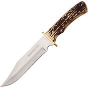 Winchester 6220060W Bowie Imitation Satin Fixed Blade Knife Imitation stag Handles