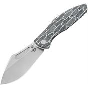 Bestech T2205B Lockness Framelock Knife Black/White Handles