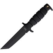 Ontario 8400 SP-12 Fixed Blade Tanto Black Fixed Blade Knife Black Handles