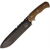 Wander Tactical 201RG Godfather Iron Washed Fixed Blade Knife Blue Handles