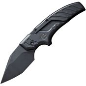 WE 21036B1 Typhoeus Folding Push Dagger Black Stonewash Fixed Blade Knife Black Handles
