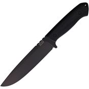 ZA-PAS 33 Expandable Black Fixed Blade Knife Black Handles