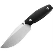 Bestech F03A Lignum Artis Satin Fixed Blade Knife Smooth Black Handles