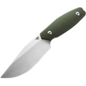 Bestech F03B Lignum Artis Satin Fixed Blade Knife OD Green Handles