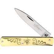 Fraraccio 5590117 Satin Folding Knife Brass Handles