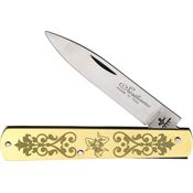 Fraraccio 5590217 Satin Folding Knife Brass Handles