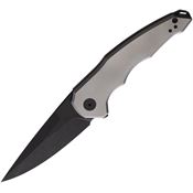 Hoback 036BSW 1Sam Black Framelock Knife Stonewashed Titanium Handles