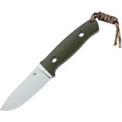 Black Fox 710D2OD Vesuvius Stonewash Fixed Blade Knife OD Green Handles
