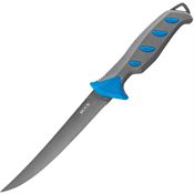 Buck 145BLS 144 Hookset Salt Water Fillet Gray Fixed Blade Knife Blue/Gray Handles