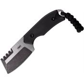 CRKT 4036 Razel Compact Stonewash Fixed Blade Knife Black Handles