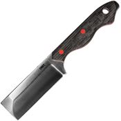 CRKT 4037 Razel Satin Fixed Blade Knife Black/Red Handles