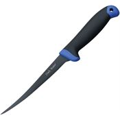 Dark Water FIX004CS Fillet Black Fixed Blade Knife Blue/Gray Handles