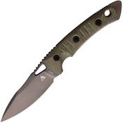 Fobos 056 Cacula Gray Fixed Blade Knife OD Green Handles