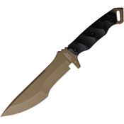 Halfbreed MIK08DEBLK Medium Infantry Knife Dark Earth Fixed Blade Knife Black Handles