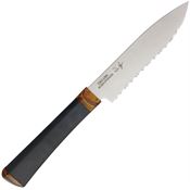 Ontario 2545 Agilite Mid-Size Utility Serrated Fixed Blade Knife Black Kraton Handles